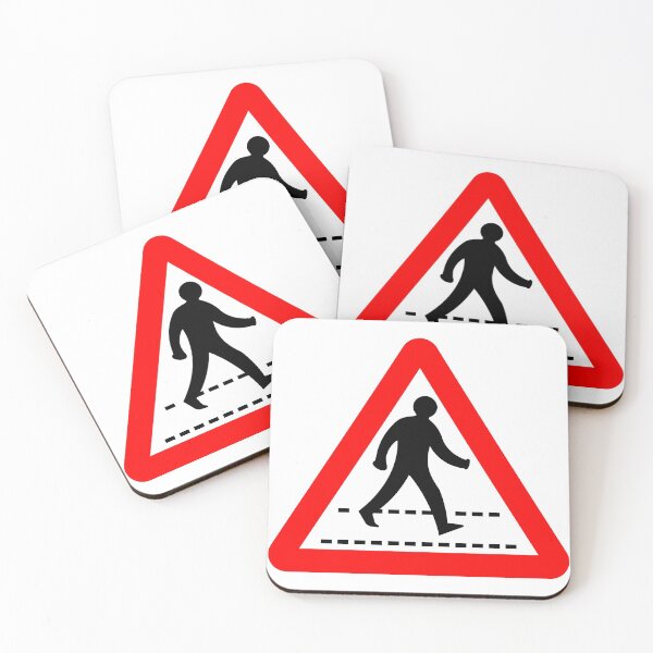 Item preview, Zebra Crossing Ahead British Road Sign designed and sold by LoveOfMaps.