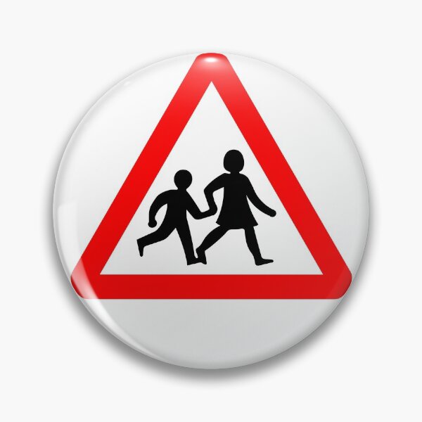 Item preview, Children Ahead British Road Sign designed and sold by LoveOfMaps.