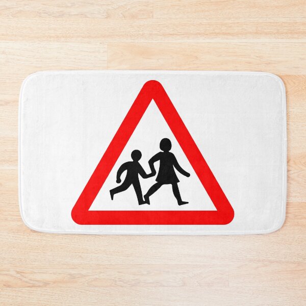 Item preview, Children Ahead British Road Sign designed and sold by LoveOfMaps.