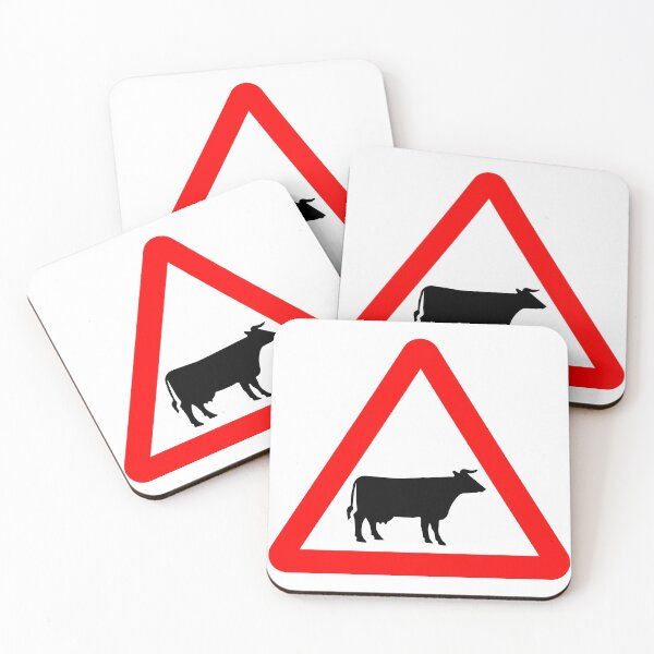Item preview, Cattle Ahead British Road Sign designed and sold by LoveOfMaps.