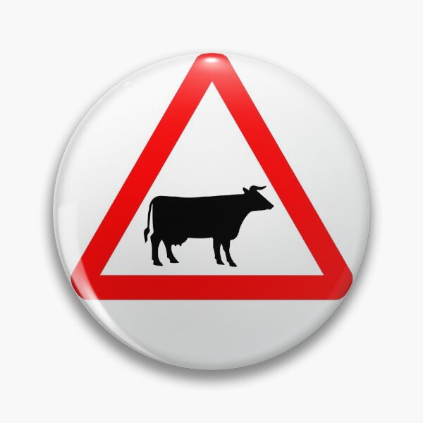 Item preview, Cattle Ahead British Road Sign designed and sold by LoveOfMaps.