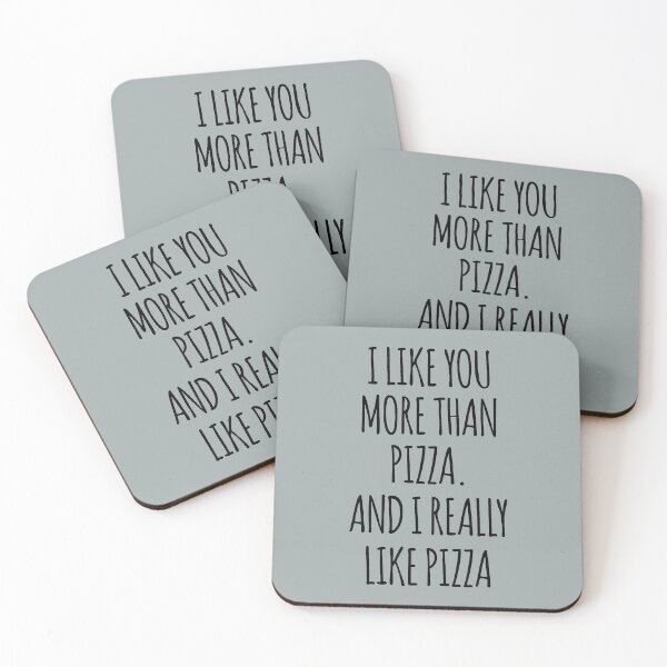 Item preview, I Like You More Than Pizza - Best Friends Gift designed and sold by PandaPope.