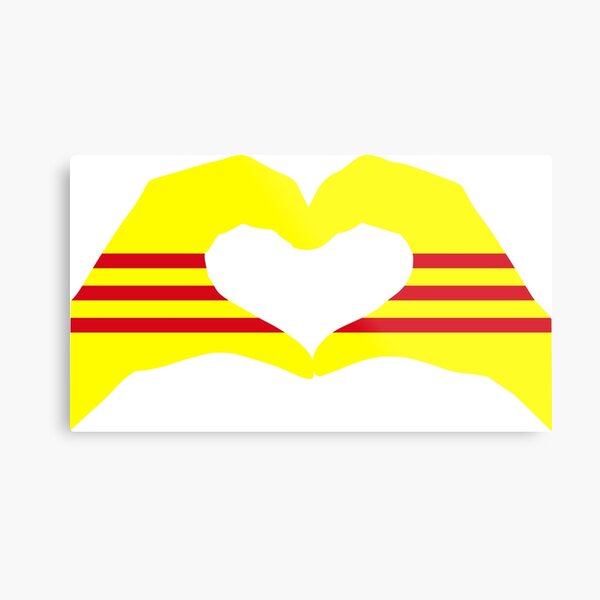 We Heart South Vietnam Patriot Flag Series (Double) Metal Print