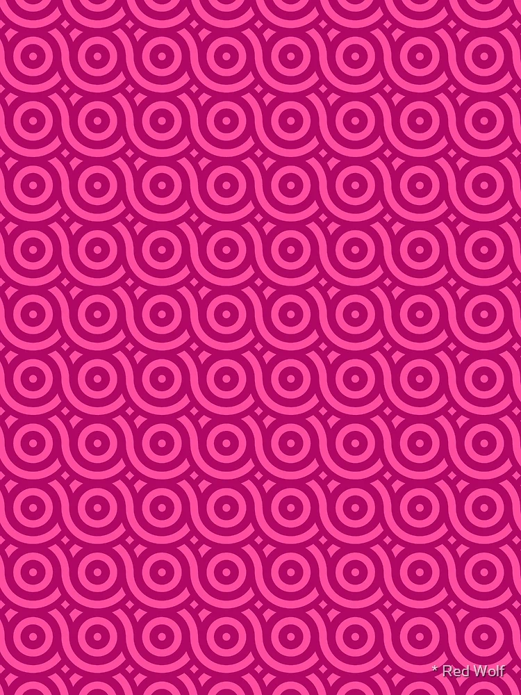 Thumbnail 3 of 3, Scarf, Geometric Pattern: Loop: Berry designed and sold by Red Wolf.