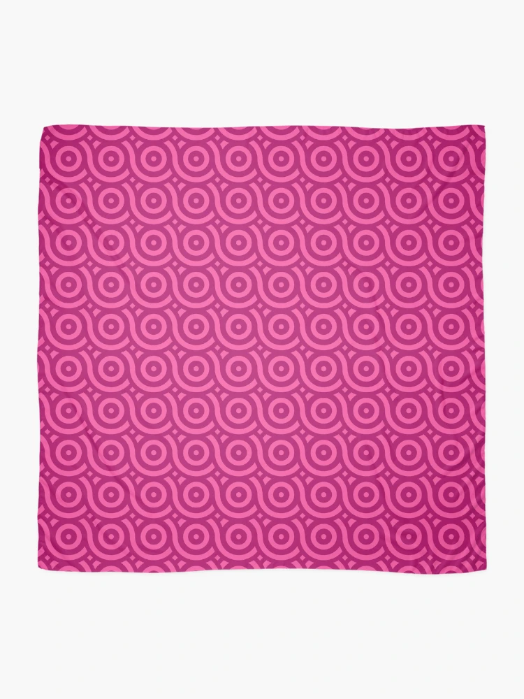 Thumbnail 2 of 3, Scarf, Geometric Pattern: Loop: Berry designed and sold by Red Wolf.