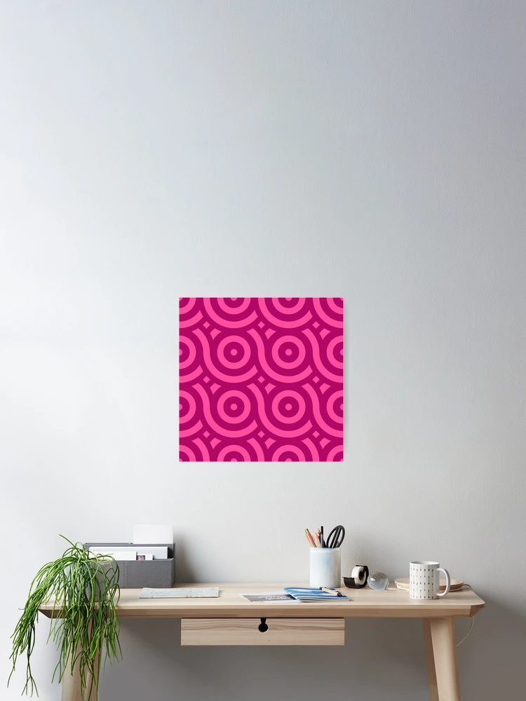 Thumbnail 2 of 3, Poster, Geometric Pattern: Loop: Berry designed and sold by Red Wolf.