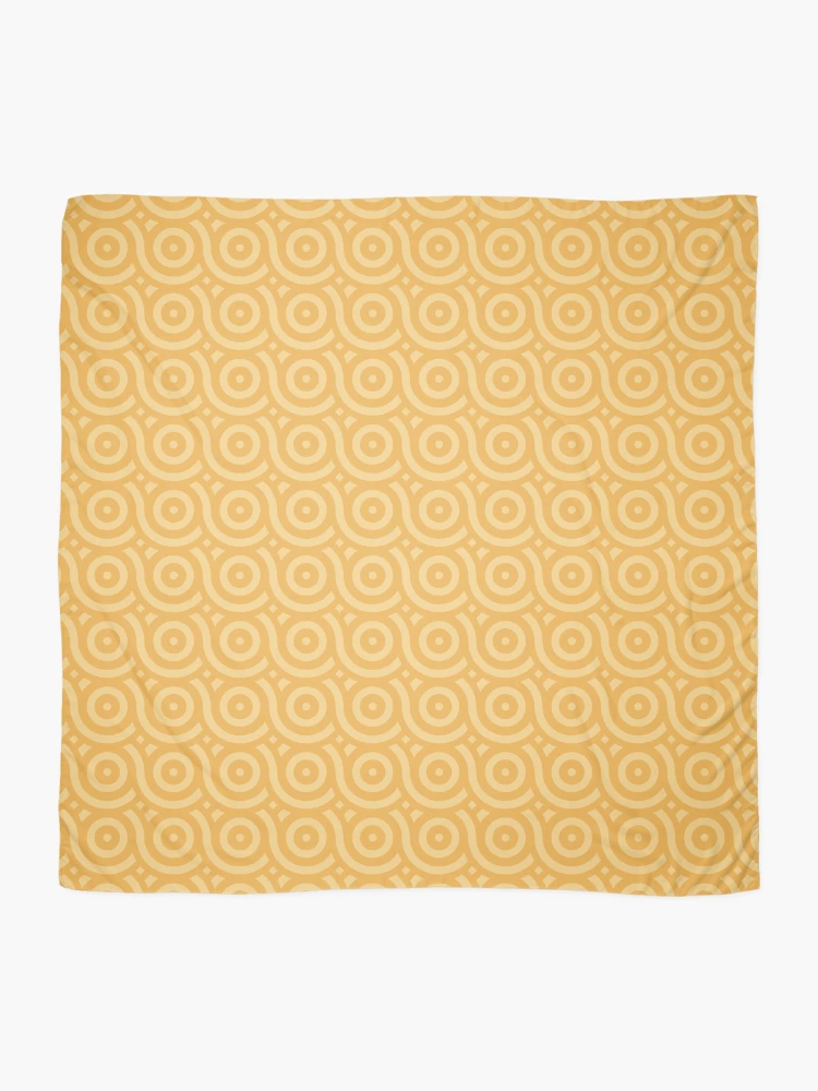 Thumbnail 2 of 3, Scarf, Geometric Pattern: Loop: Lemon designed and sold by Red Wolf.