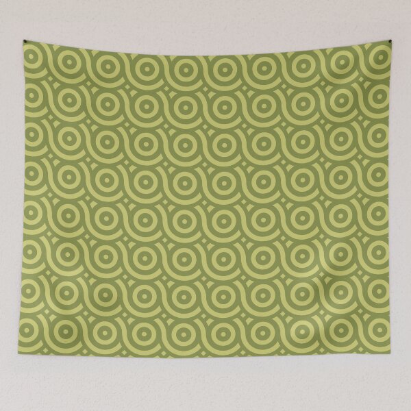 Item preview, Geometric Pattern: Loop: Olive designed and sold by Red Wolf.