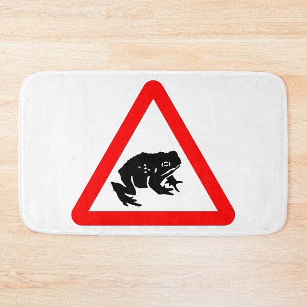 Item preview, Toad Crossing Ahead British Road Sign designed and sold by LoveOfMaps.