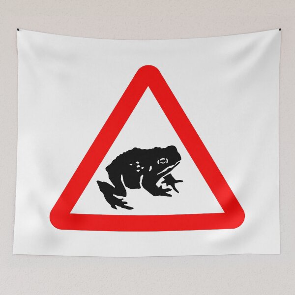 Item preview, Toad Crossing Ahead British Road Sign designed and sold by LoveOfMaps.