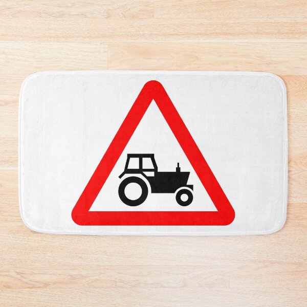 Item preview, Agricultural vehicles likely to be in road ahead British Road Sign designed and sold by LoveOfMaps.