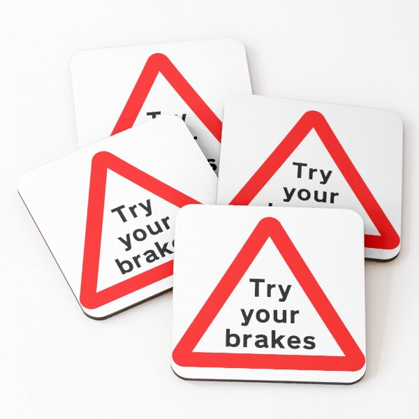 Item preview, Risk of brake failure British Road Sign designed and sold by LoveOfMaps.
