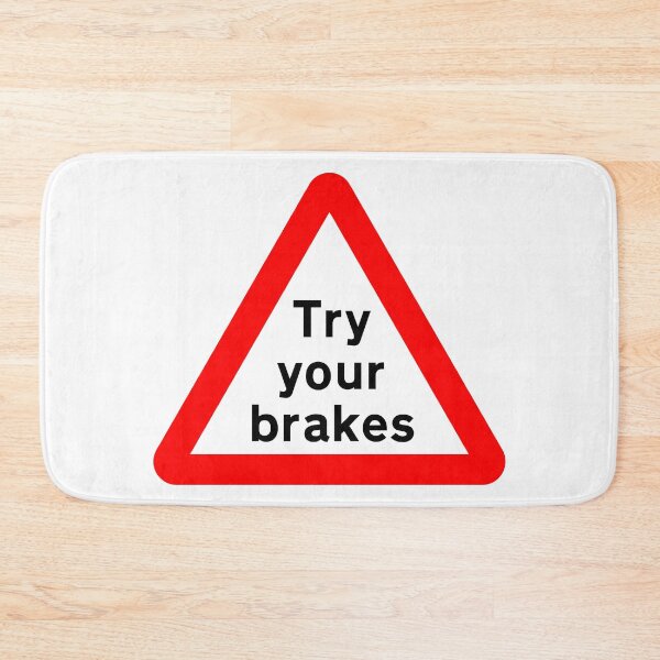 Item preview, Risk of brake failure British Road Sign designed and sold by LoveOfMaps.