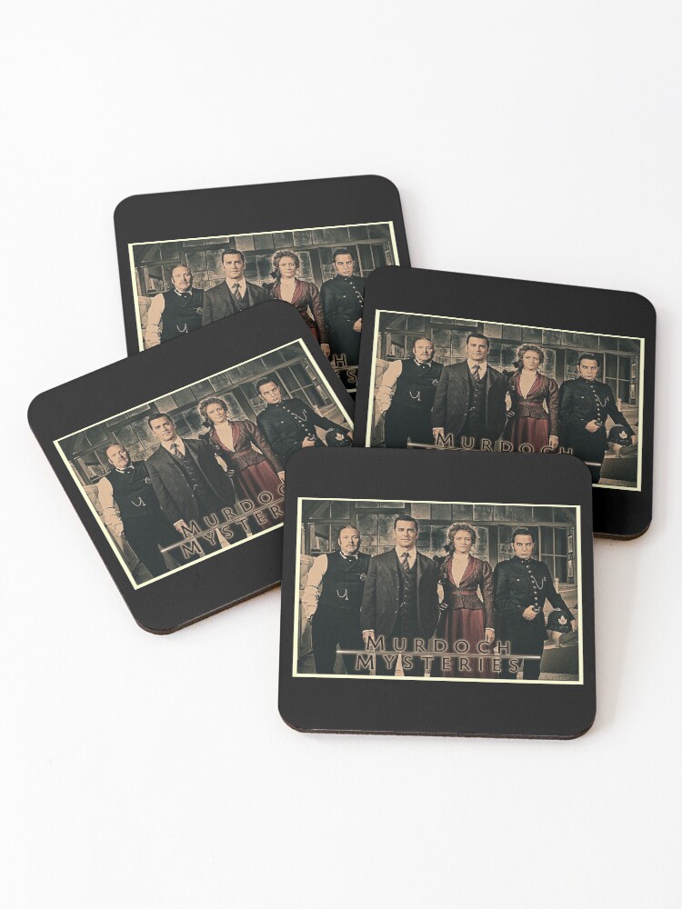 Thumbnail 1 of 5, Coasters (Set of 4), Murdoch Mysteries Dramatic Print designed and sold by markstones.