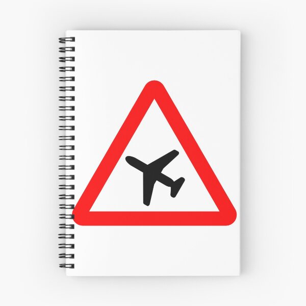 Item preview, Low flying aircraft or sudden aircraft noise likely ahead British Road Sign designed and sold by LoveOfMaps.