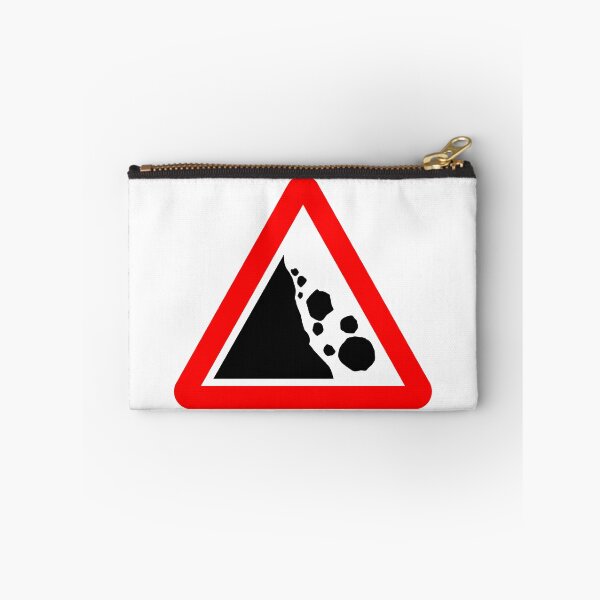 Item preview, Risk of falling or fallen rocks ahead British Road Sign designed and sold by LoveOfMaps.