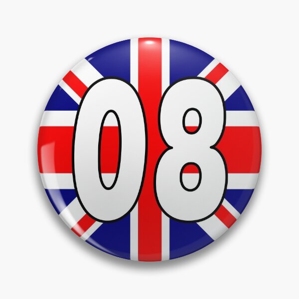 Item preview, UK flag with number 08 - zero eight designed and sold by AllShirts21.