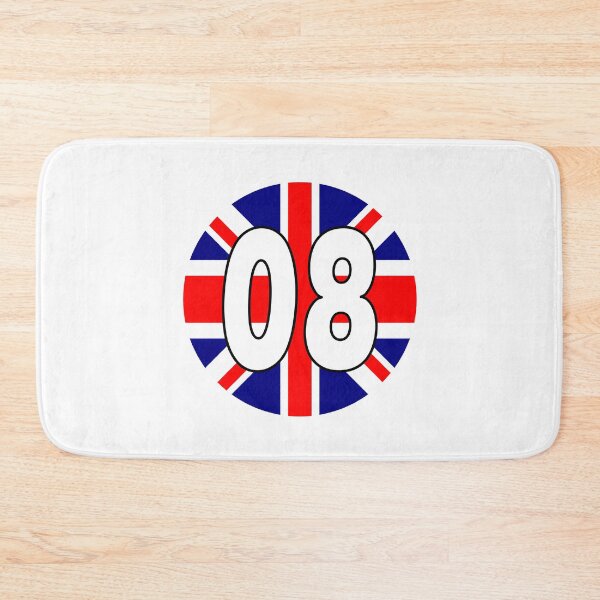 Item preview, UK flag with number 08 - zero eight designed and sold by AllShirts21.