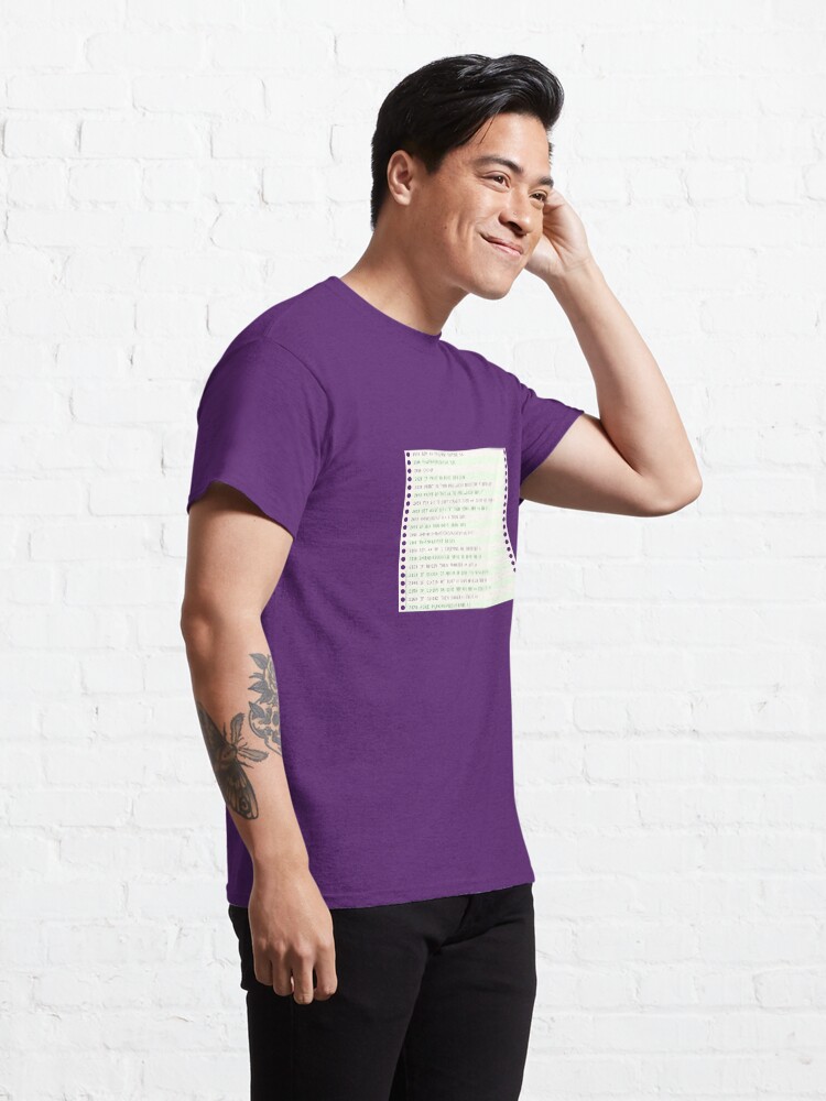 Alternate view of Listing paper (fanfold) Classic T-Shirt