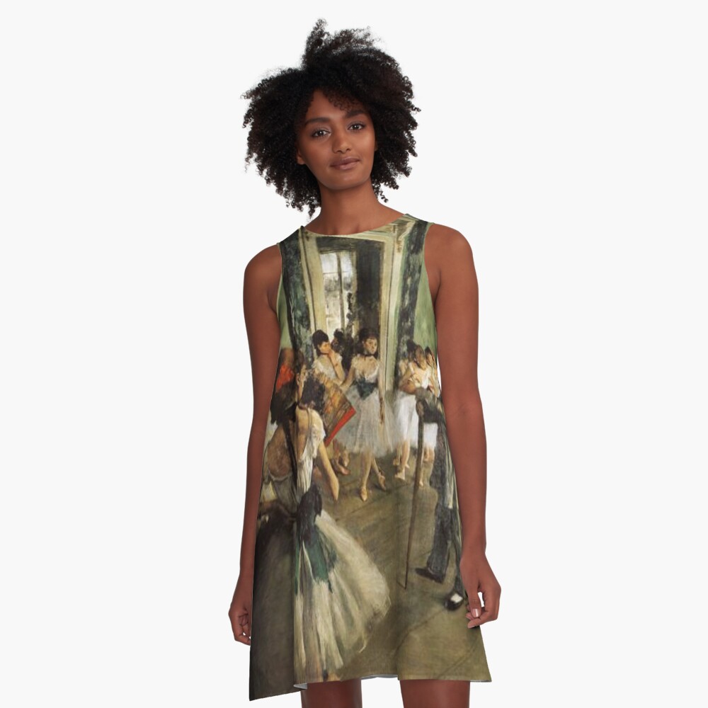 The Dancing Class 1874 By Edgar Degas | Reproduction | Famous French Painter A-Line Dress