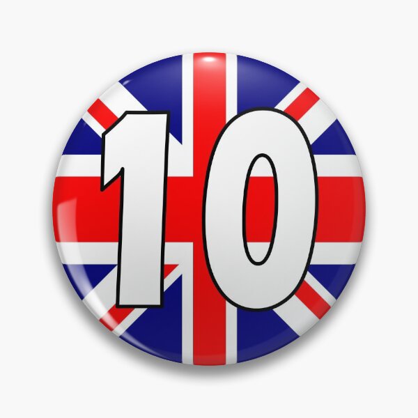 Item preview, UK flag with number 10 - ten designed and sold by AllShirts21.
