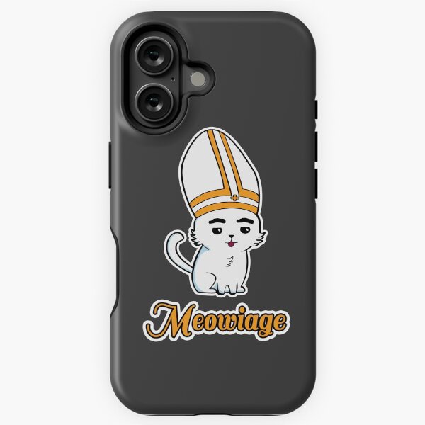 Vista previa del artículo con la obra «Meowiage Funny Cat Parodia Matrimonio Sacerdote», diseñado y vendido por wenarts.