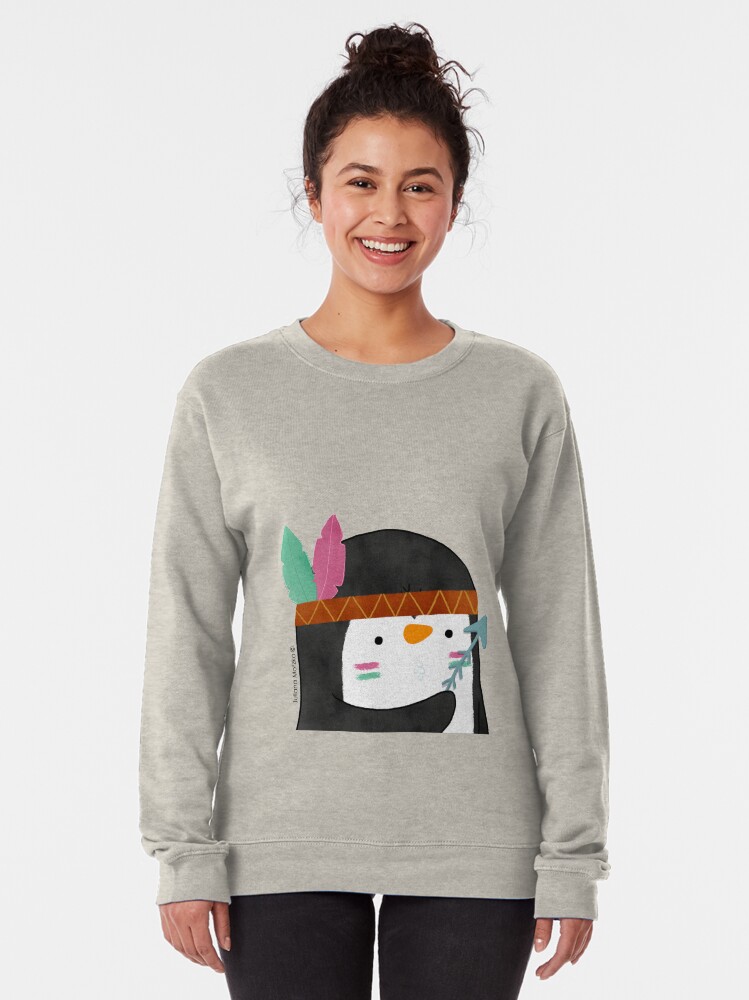 Alternate view of Indian Penguin Pullover Sweatshirt
