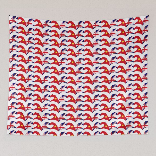 Item preview, We Heart UK & Vietnam Patriot Flag Series designed and sold by Carbon-Fibre Media.