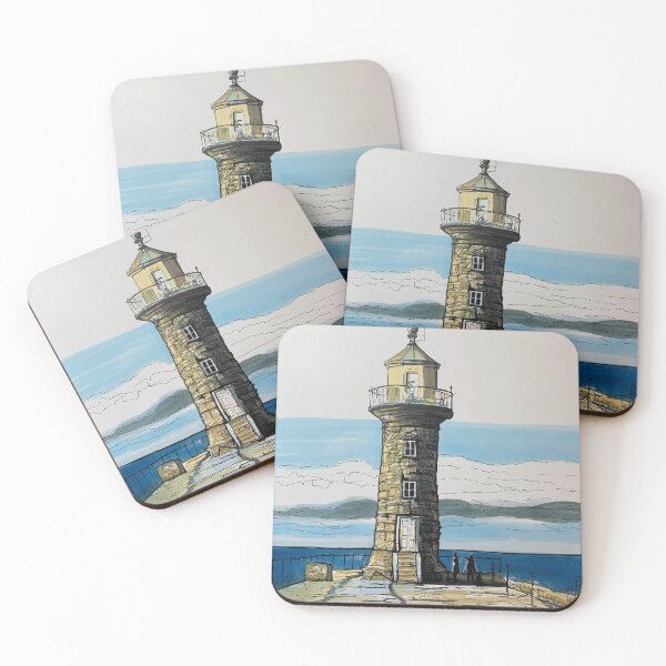 Item preview, Whitby East Pier Lighthouse designed and sold by bizzielizzieart.