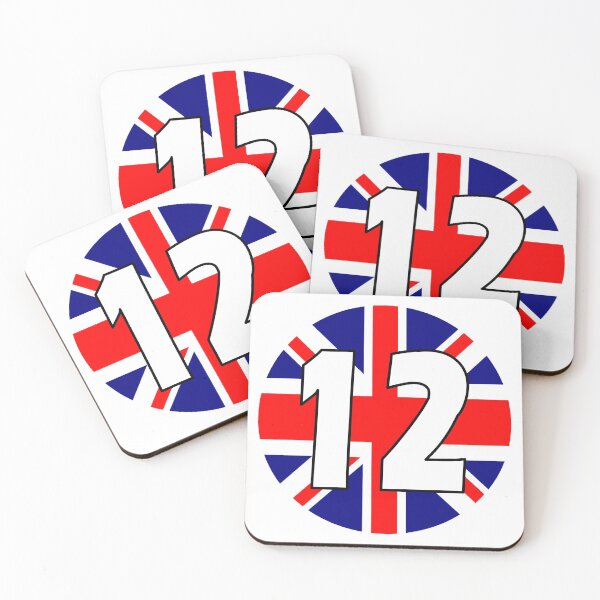 Item preview, UK flag with number 12 - twelve designed and sold by AllShirts21.