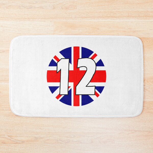 Item preview, UK flag with number 12 - twelve designed and sold by AllShirts21.