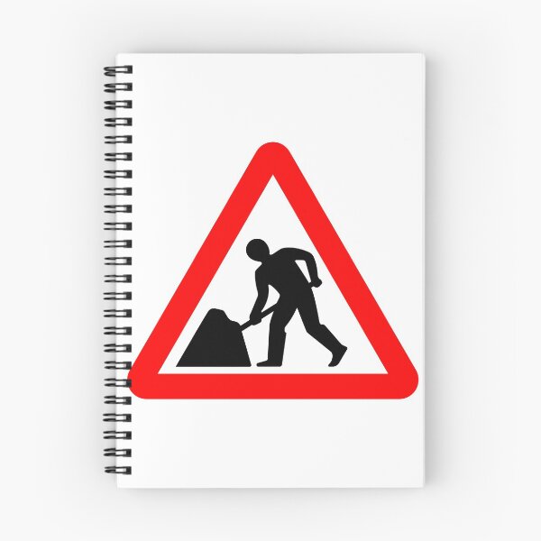 Item preview, Road works ahead British Road Sign designed and sold by LoveOfMaps.
