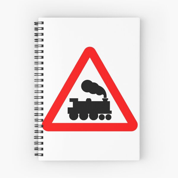 Item preview, Railway level crossing ahead British Road Sign designed and sold by LoveOfMaps.