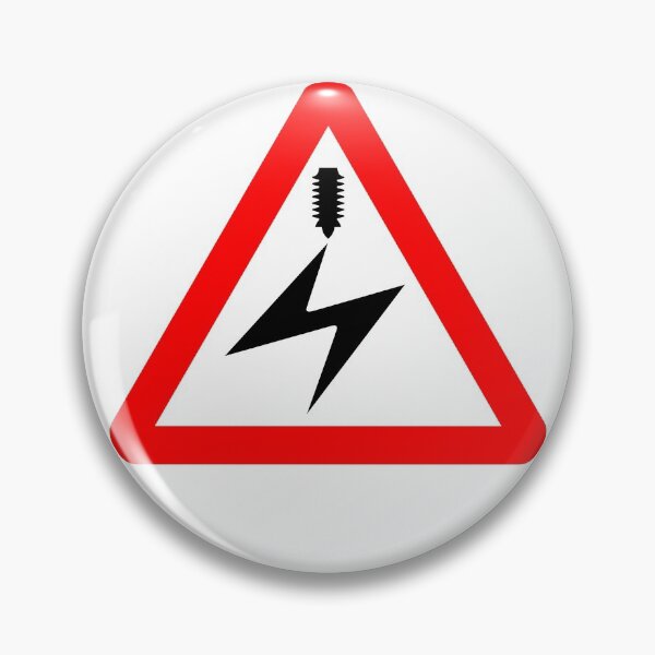 Item preview, Electrified overhead cable British Road Sign designed and sold by LoveOfMaps.