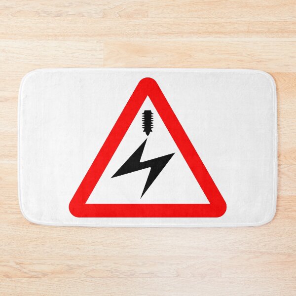 Item preview, Electrified overhead cable British Road Sign designed and sold by LoveOfMaps.