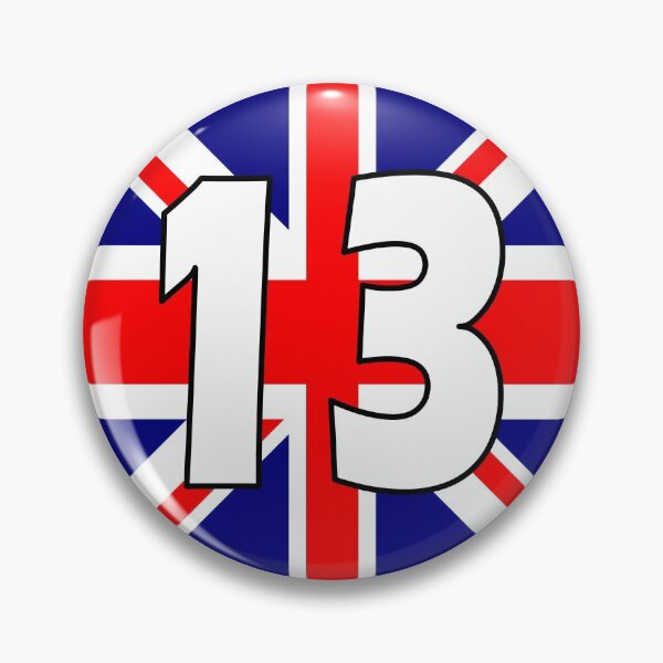 Item preview, UK flag with number 13 - thirteen designed and sold by AllShirts21.