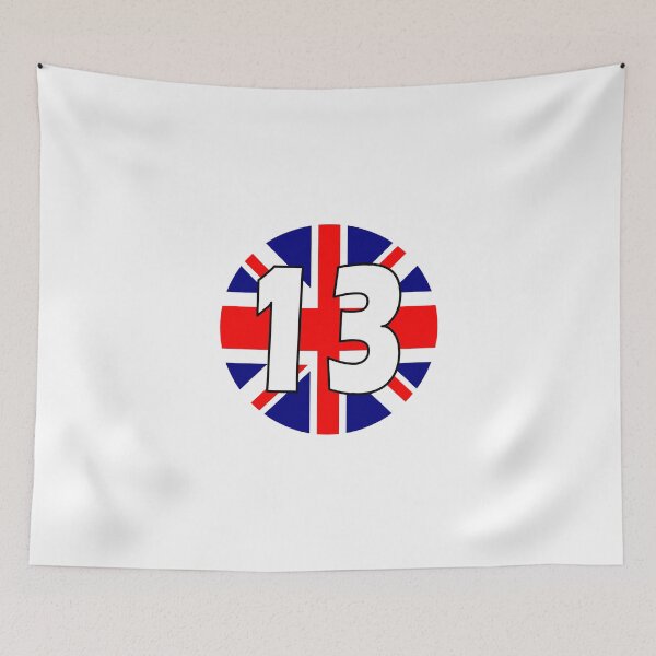 Item preview, UK flag with number 13 - thirteen designed and sold by AllShirts21.