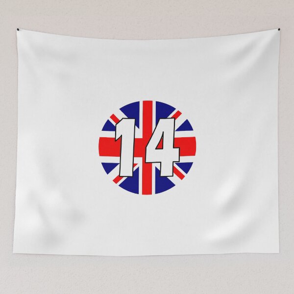 Item preview, UK flag with number 14 - fourteen designed and sold by AllShirts21.