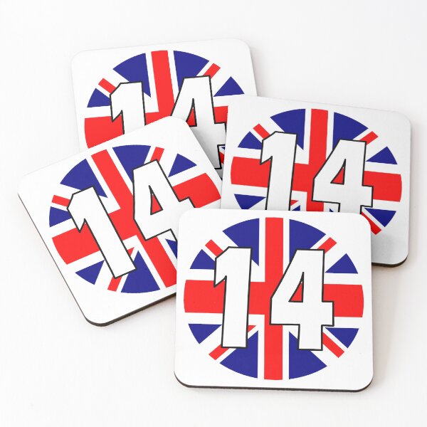 Item preview, UK flag with number 14 - fourteen designed and sold by AllShirts21.