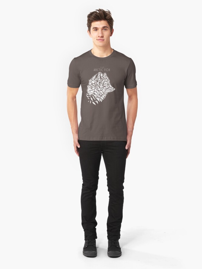 Alternate view of The Arctic Fox - white Slim Fit T-Shirt
