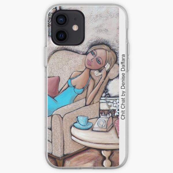 Chit Chat on the phone iPhone Soft Case