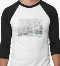 Snow Fantasy "Peace On Earth" ~ Greeting Card Plus More! Men's Baseball Âľ T-Shirt