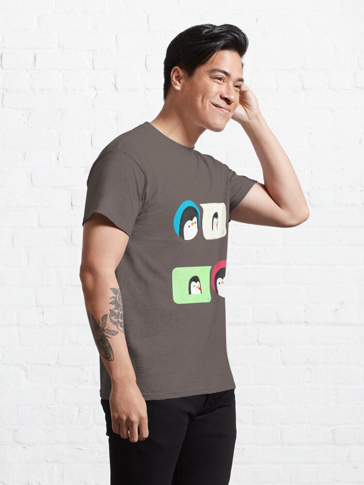 Alternate view of Texting Penguins Classic T-Shirt