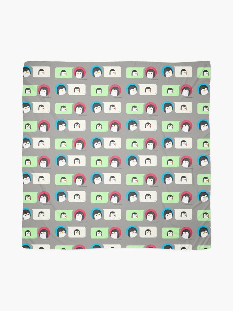 Alternate view of Texting Penguins Scarf