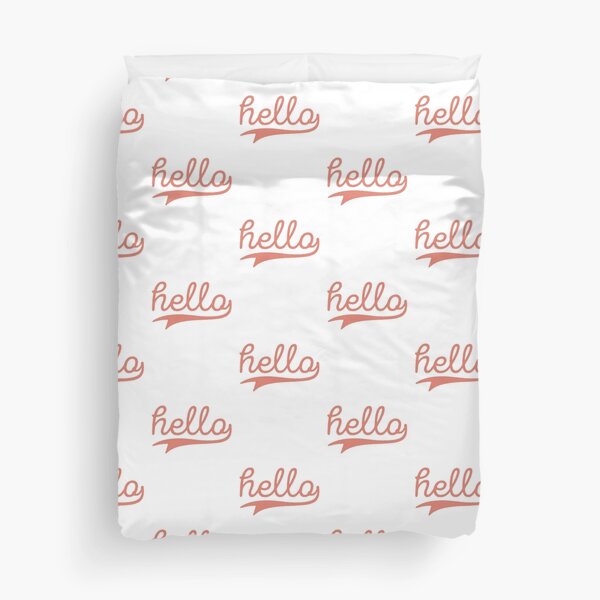 „hello" Typo Bettbezug