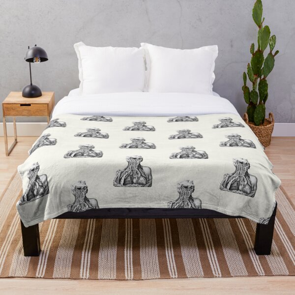 Anatomical Head and Torso Throw Blanket