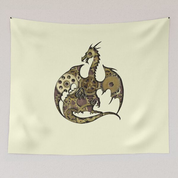 Item preview, Clockwork Dragon Silhouette designed and sold by ferinefire.