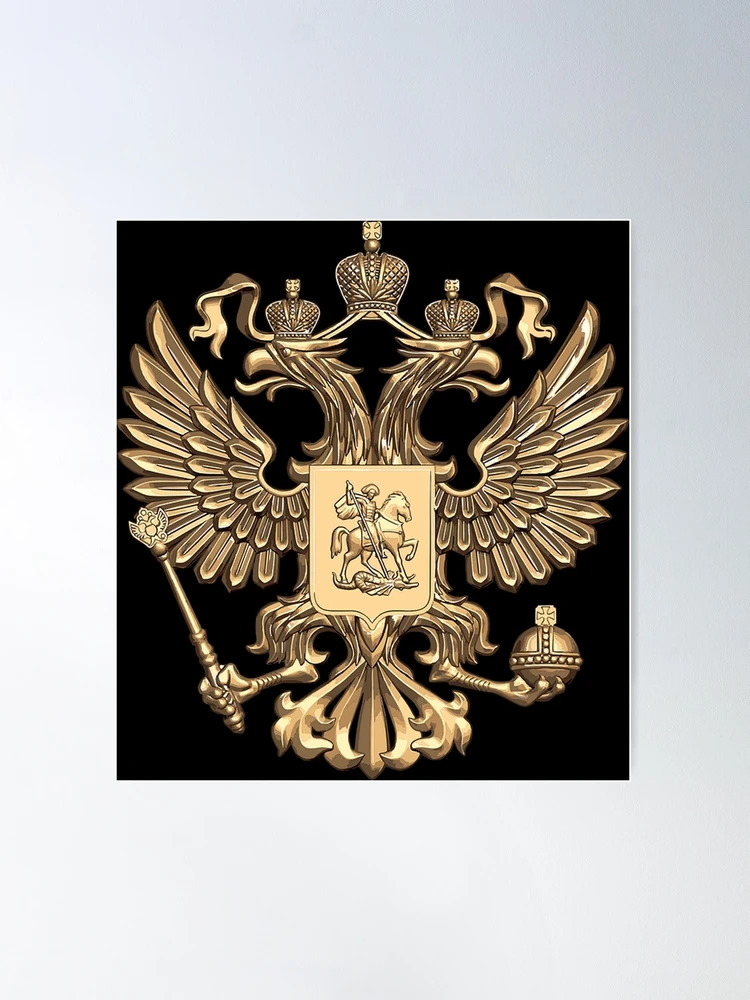 Russia flag ensign coat of arms with eagle Tapestry by Mapeti