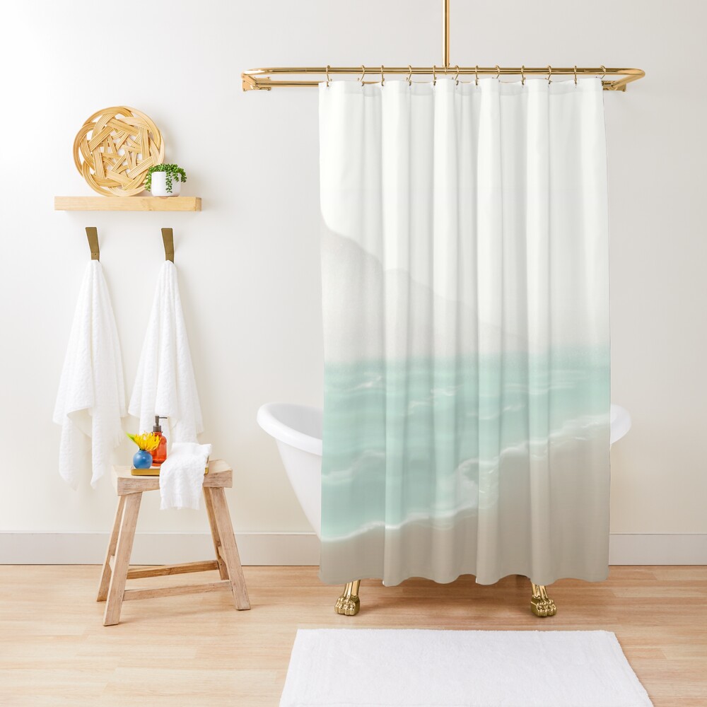 Disover Neutral colors Beach | Shower Curtain