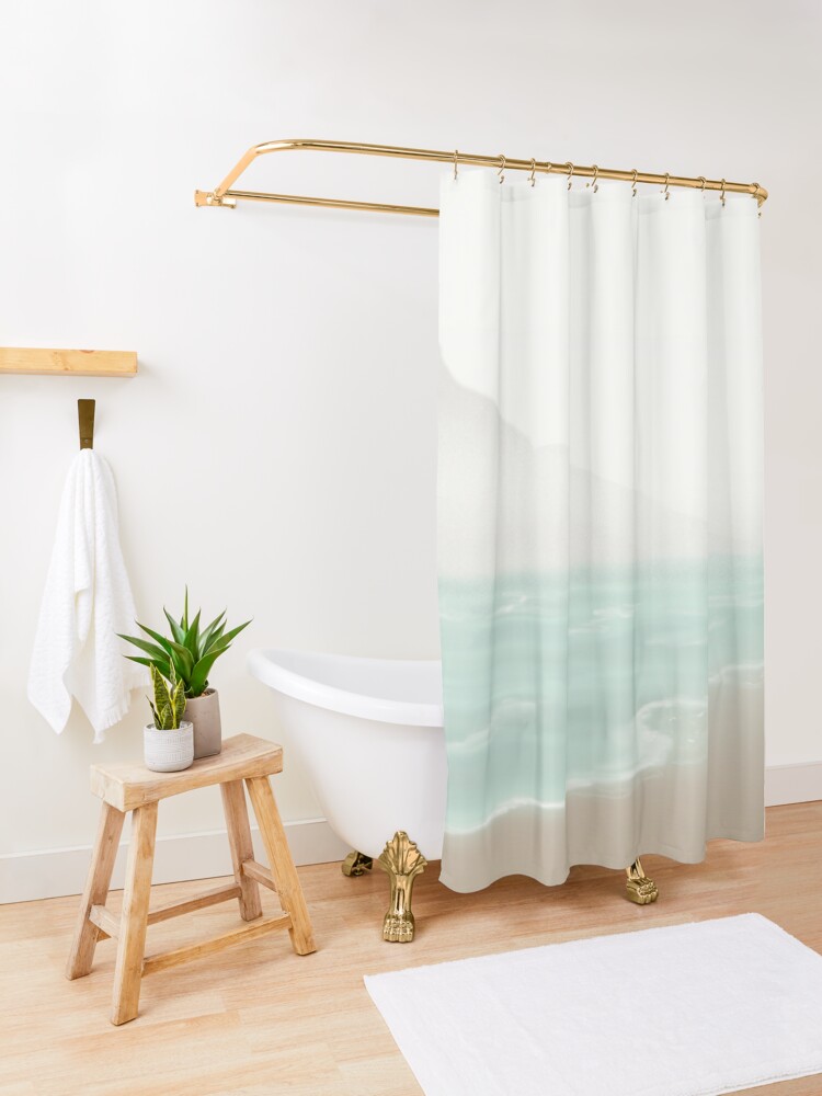 Disover Neutral colors Beach | Shower Curtain